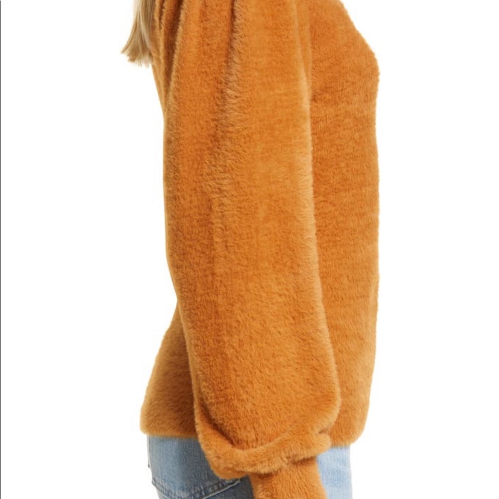 Rachel Parcell balloon sleeve fuzzy sweater - Picture 3 of 6